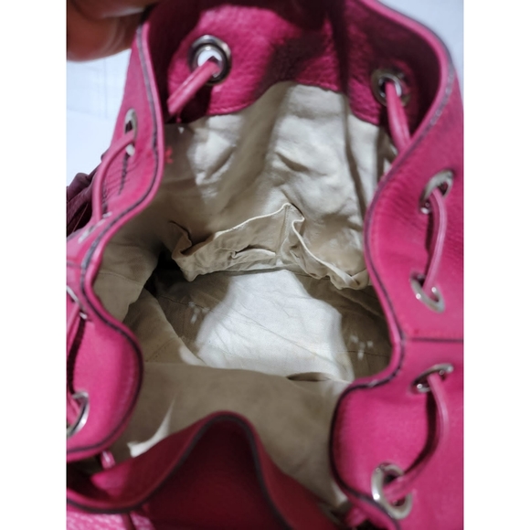 Gucci Fuschia Pebbled Leather Bamboo Backpack Bag - Picture 13 of 13